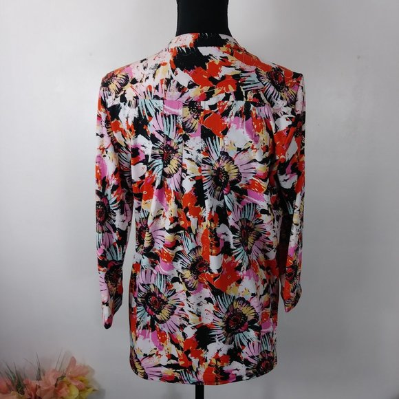 NWT Relativity 3/4" sleeve blouse size M - Picture 3 of 7